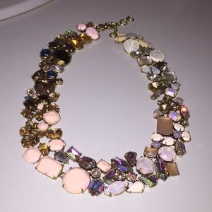Pink multi stone necklace